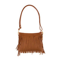 Fringe Crossbody Bag, Cognac