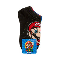 Super Mario Bros No-Show Socks, 5 Pairs