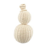 Natural Rope Christmas Snowman Decor with Metal 'Merry