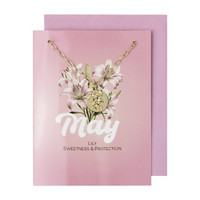 Birth Month Flower Necklace, May Lily