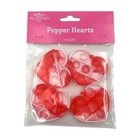 Happy Valentine's Day Popper Hearts, 4 ct