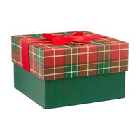 Christmas Gift Box with Ribbon, Small