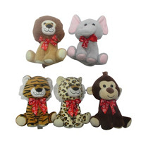 Valentine's Day Jungle Animal Plush Toy, Assorted