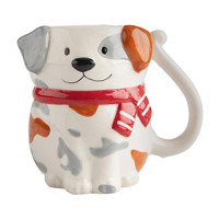 Multicolored Dog Figural Coffee Mug