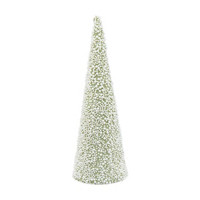 Pearl Beads and Glitter Tabletop Cone Tree, 16 in, Assorted Colors