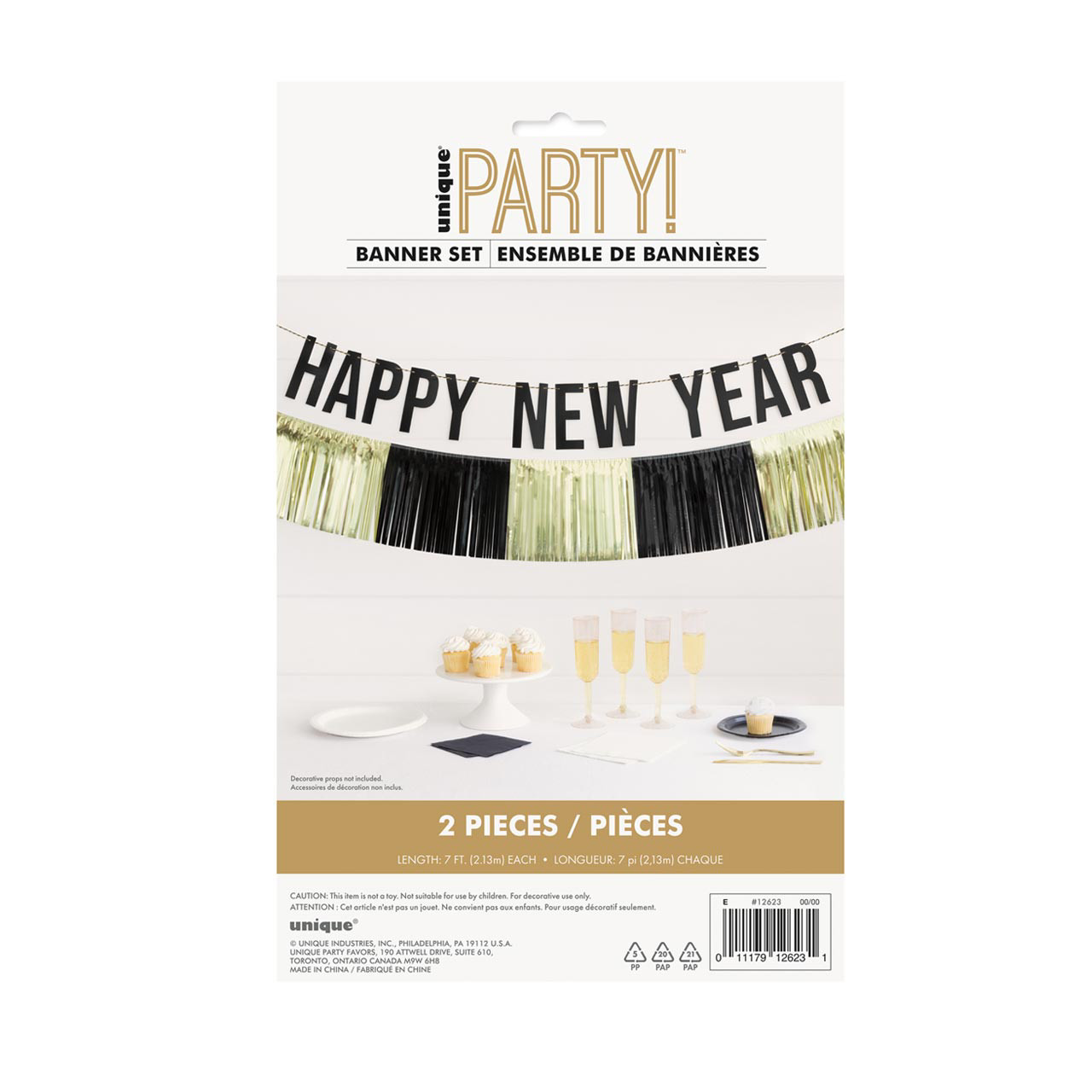 New Year's Fringe Foil Banner Set