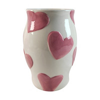 Valentine's Day Heart-printed Vase, 7 in