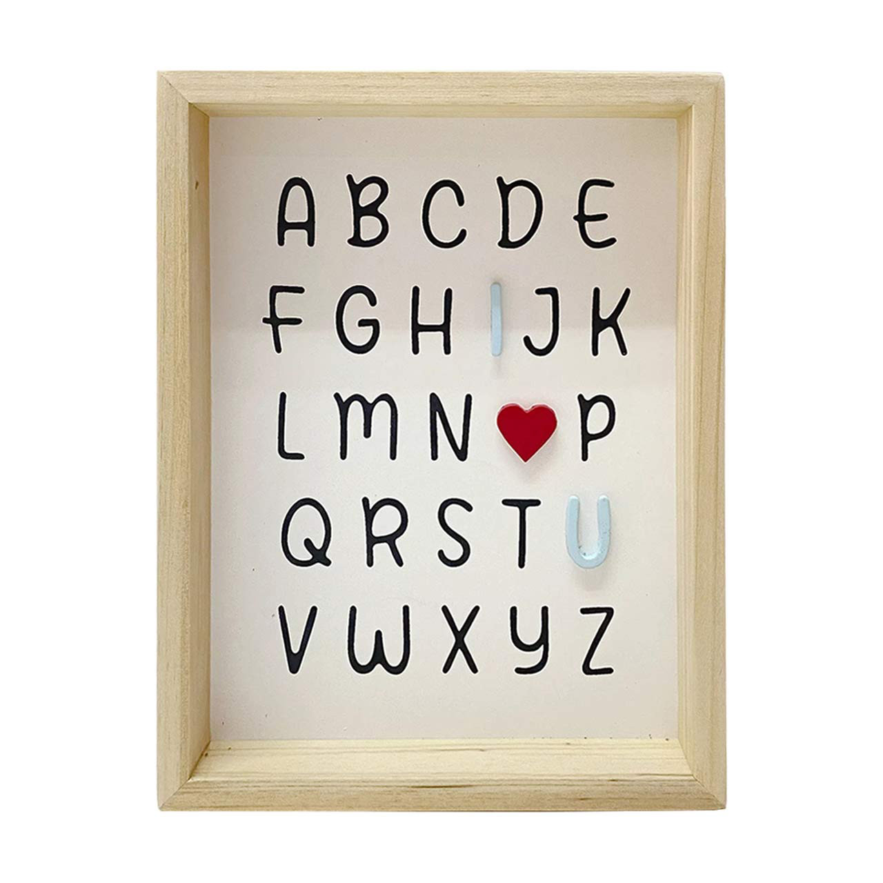 I LOVE U Alphabet Wall Art, 8 in