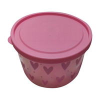 Valentine's Day Food Storage Container, Pink Hearts, 15 oz