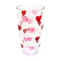 Valentine's Day Heart Printed Drinking Glass