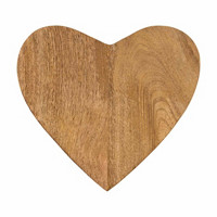 Happy Valentine's Day Heart-Shaped Wooden Serving Board, 12 in