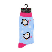 Christmas Penguin Crew Socks