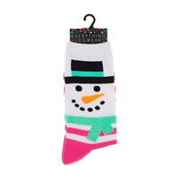 Christmas Snowman Crew Socks