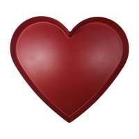 Red Melamine Heart Tray, 20 in
