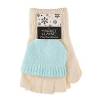 Market & Layne Flip-Top Gloves, Blue