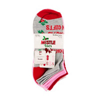 Mistletoes Christmas Themed No Show Socks, 10 pairs