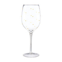 Gold Confetti Wine Glass, 19 oz