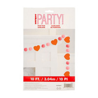 Unique Party! Valentine's Day Pom Pom Garland, 10 ft