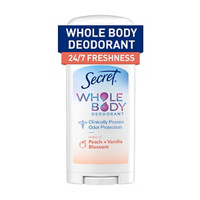 Secret Whole Body Stick Aluminum Free Deodorant for Women, Peach & Vanilla, 2.4 oz