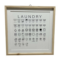 Wooden Laundry Icon Wall Sign