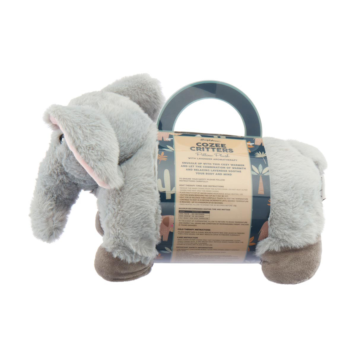 Cozee Critters Warming Pillow Plush Elephant