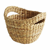 Oval Water Hyacinth Basket, 16.5 in