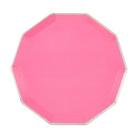 Peony Shallow Decagon Shaped Plates, 9.25 in, 8 ct