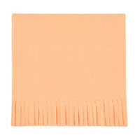 Boho Peach Fringe Luncheon Napkins, 16 ct