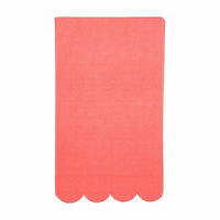 Boho Coral Scalloped Guest Napkins, 16 ct
