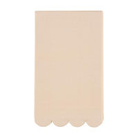 Boho Earthy Brown Scalloped Guest Napkins, 16 ct