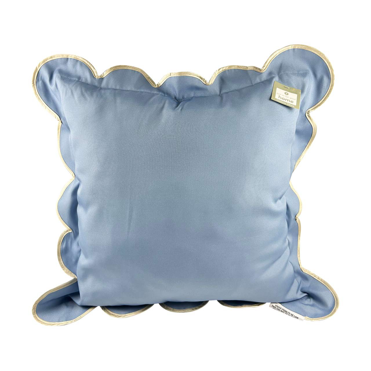 Blue Scalloped Outdoor Pillow