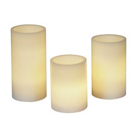 LED Candles, Warm White Flickering, 3 Pack