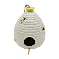 Ceramic Beehive-Shaped Birdhouse