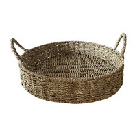 Rustic Woven Seagrass Serving Tray, 15 in