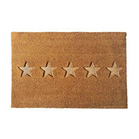 Decorative Star Coir Mat, 24 in x 36 in