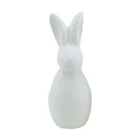 Textured Ceramic Bunny, White, 7.5 in