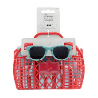 Sunglasses & Hat Basket, Assorted, 4 Pieces