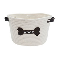 Woven Rope Pet Toy Basket with Handle