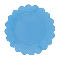 Spring Solid Scalloped Plastic Plates, 7.5 in, 8 ct