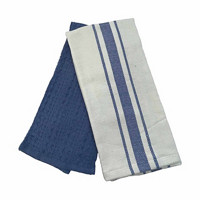 Striped and Waffle Weave Kitchen Towel, 2 ct