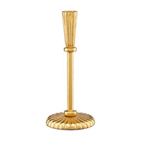 Small Antique Gold Pillar Candle Holder