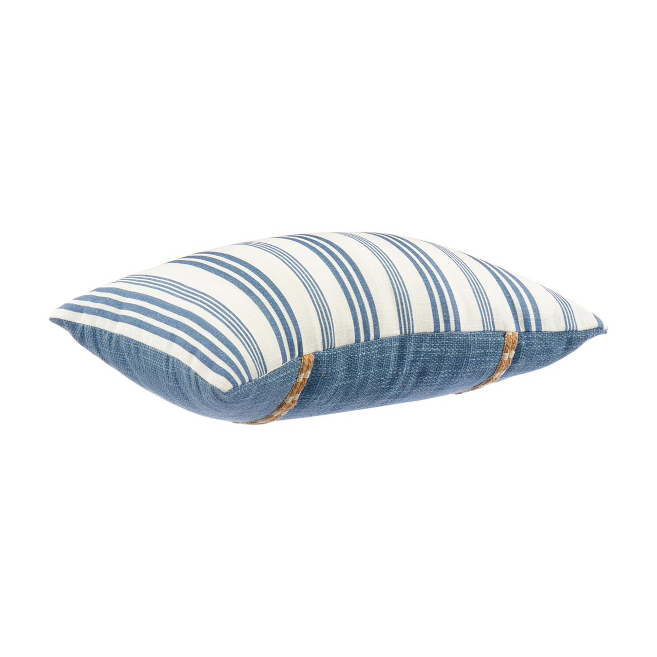 Jute Striped Pillow, Blue