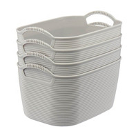 Storage Baskets, Small, Gray, 4 pk