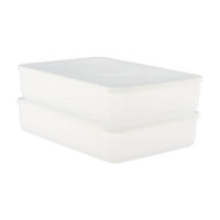 Shallow Bin, Small, White, 2 pk