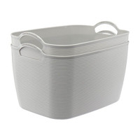 Storage Baskets, Large, Gray, 2 pk