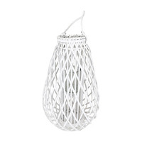 Beach Dream Gray Large Willow Lantern with Rope Handle