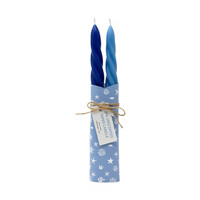 Unscented Taper Candles, Blue, 2 pk, 4.5 oz