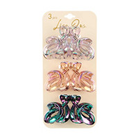 Large Swirl Claw Clips, Assorted Colors, 3 Pack