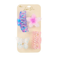 Assorted Claw Clips, 4 Pack