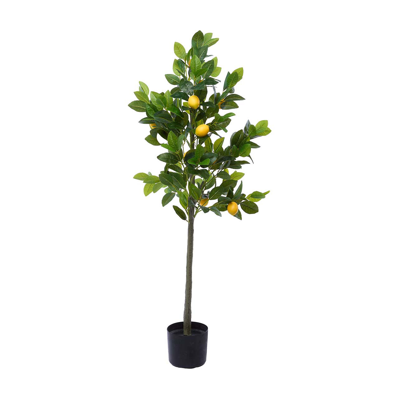 Artificial Lemon Tree in Black Pot, 48 in